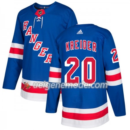 Herren Eishockey New York Rangers Trikot Chris Kreider 20 Adidas 2017-2018 Royal Authentic